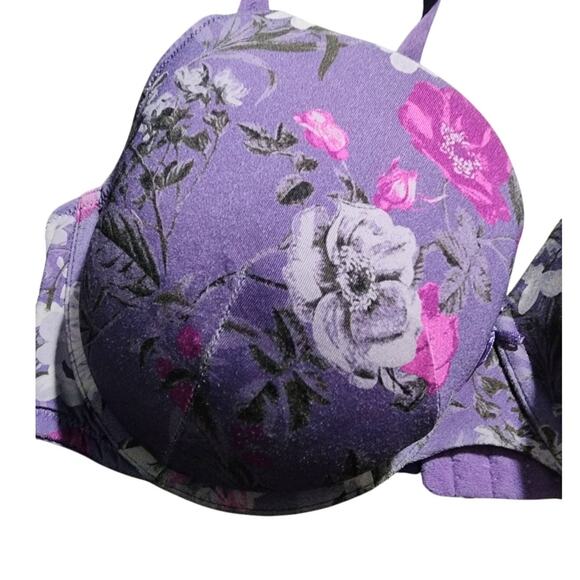 Lane Bryant Cacique Purple Floral Lightly Padded 42D - Picture 5 of 6